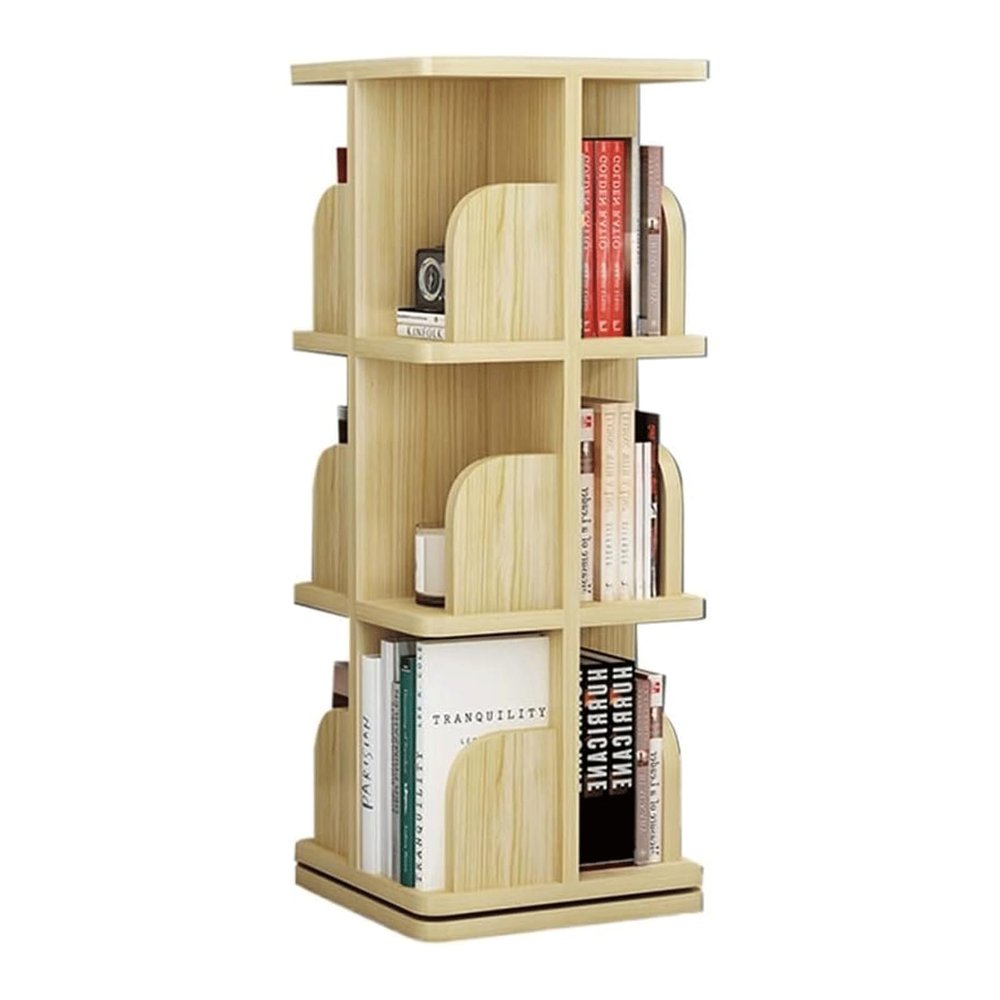 SAAKO Bookshelf Children's Rotating Bookshelf Cultivate Children's Interest in Reading Rack Bookcase Floor-Standing Bookcase