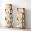 360 Rotating Bookshelf Floor Standing Bookshelf Adult Kids Rack Bookcase Stylish and Beautiful Bookcase Space Saving view 2