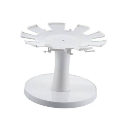 Hemoton Cup Dispensing Rack Water Cup Holder Draining Shelf Rotatable Design Plastic Tableware Organizer Elegant Functional
