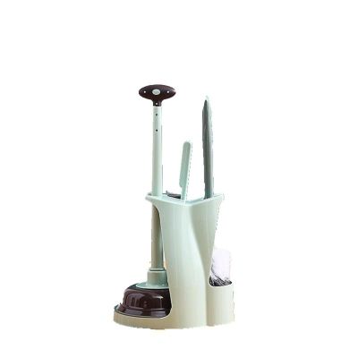SPOUR Brush Bathroom Toilet Brush Set and Piston 3 in 1 Powerful Combination Piston Pump Suction Plunger Odorless Odorless and Brush,Pink