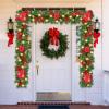 Christmas Garland with Lights, 9FT Lighted Christmas Garland with 30 LED, Prelit Garland Battery Operated Garland Christmas Decorations for Stairs Railing Fireplace Mantle Front Door Porch Home view 4