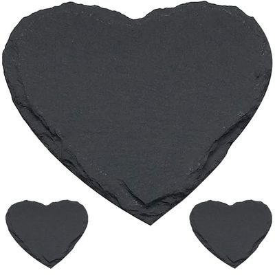 BESTonZON 3pcs Heart Shaped Natural Serving Plates Elegant Food Trays for Desserts Snacks and Salads Decor for Parties and Celebrations