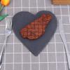 BESTonZON 3pcs Heart Shaped Natural Serving Plates Elegant Food Trays for Desserts Snacks and Salads Decor for Parties and Celebrations view 2