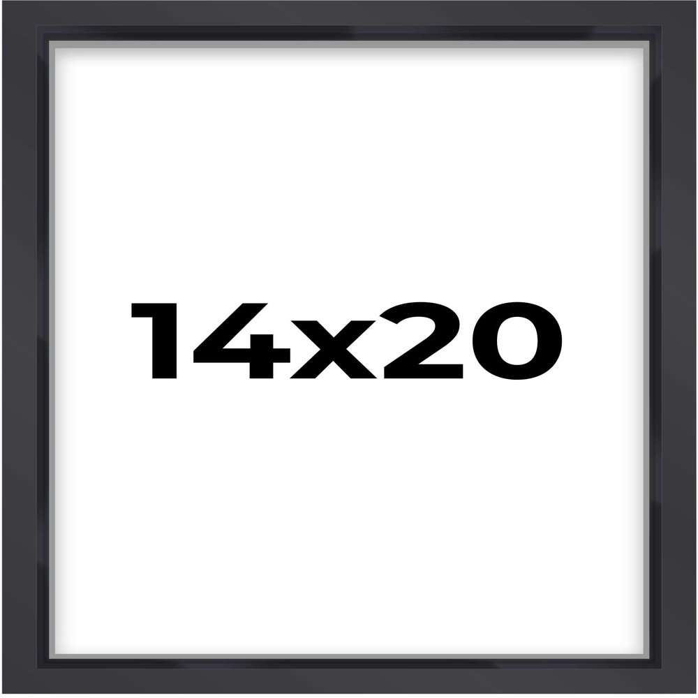 14x20 Shadow Box Frame Minimalist Black | 3/4" Depth of Usable Space| Interior Size 14x20 or 20x14 Inches| UV Resistant Acrylic, Acid-Free Backing, Wall Hangers | Made in USA