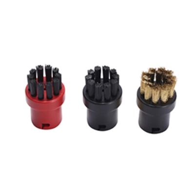 ORCOW 3Pcs Nozzle Nylon Brass Bristle Brushes Compatible with Karcher SC1 SC2 SC3 SC4 SC5 SC7 EasyFix Mop Cloth Rags Steam Cleaner Parts