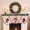 16 Feet Christmas Wood Bead Garland Wooden Bead Garland for Christmas Tree Holiday Decoration (Red, White) view 3