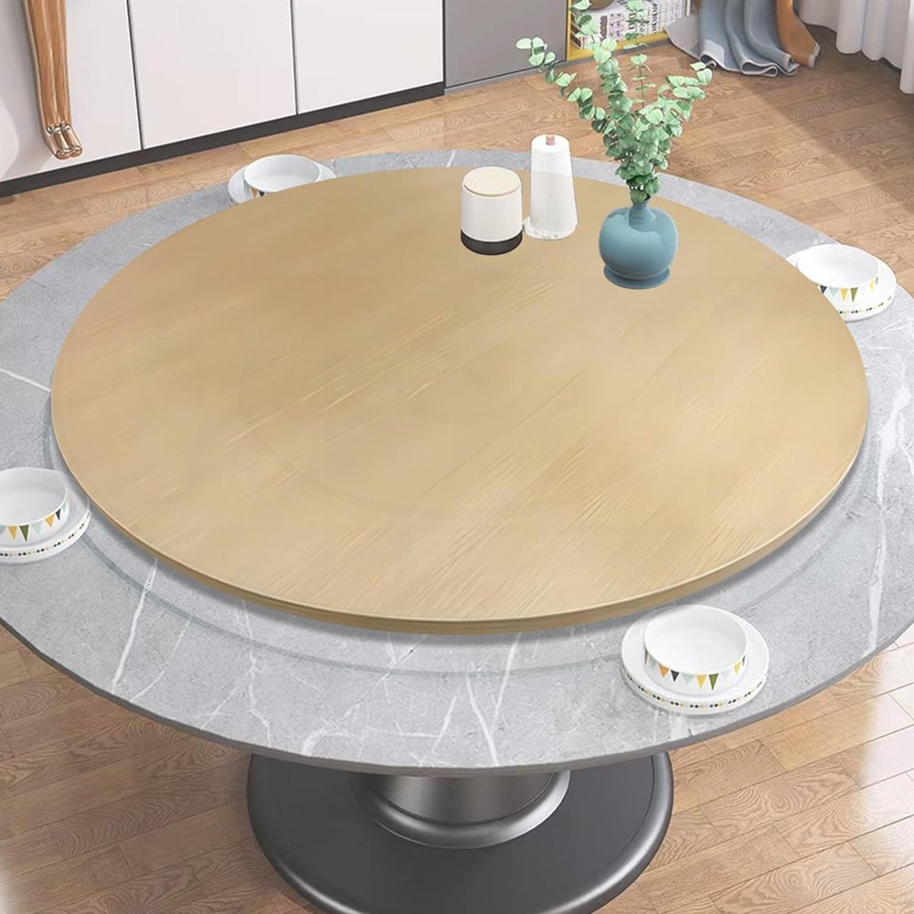 Dining Table Rotating Serving Plate Round Wooden Rotating Tray, 20" 24" 28" 32" 36" 39" Tabletop Lazy Susan Turntable, For Passing Things Around The Dinner Table
