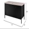 Global Industrial 72" W x 30" D x 30-1/2"H Steel Teacher's Desk, Gray Top with Black Frame, Double Pedestal Desk with Center Drawer, 4 Locking Box/Box Drawers view 2
