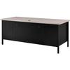 Global Industrial 72" W x 30" D x 30-1/2"H Steel Teacher's Desk, Gray Top with Black Frame, Double Pedestal Desk with Center Drawer, 4 Locking Box/Box Drawers view 3