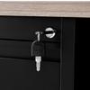 Global Industrial 72" W x 30" D x 30-1/2"H Steel Teacher's Desk, Gray Top with Black Frame, Double Pedestal Desk with Center Drawer, 4 Locking Box/Box Drawers view 4
