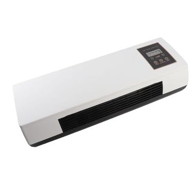 ZJchao Dual Use Wall Mounted Heating Machine, Small Fan Highly Efficient Blows Nature and Hot Air Fan Wide Angles Mobile Mini Hot Fan for Bedroom Living Room Office