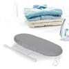 Tabletop Ironing Board, Portable Mini Ironing Board Heat Resistant Foldable Sleeve Cuffs Collars Ironing Table for Home Apartment Hotel Travel (Anti-Scald Silver Cloth) view 4