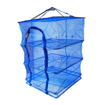 STOBAZA 1Pc Foldable Hanging Drying Rack Mesh Net with Steel Wire Frame Multi-Layer Fish and Vegetable Dryer Basket for Indoor Outdoor Use Lightweight Breathable Style