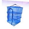 STOBAZA 1Pc Foldable Hanging Drying Rack Mesh Net with Steel Wire Frame Multi-Layer Fish and Vegetable Dryer Basket for Indoor Outdoor Use Lightweight Breathable Style view 3