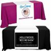 Custom Table Runner 48" Width Add Your Business Logo or Any Text, Free Basic Custom Design 2 More (48x90) view 3