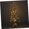 Golden Iron Art Crystal Christmas Tree Night Light, Desktop Ornament view 1