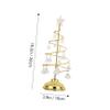 Golden Iron Art Crystal Christmas Tree Night Light, Desktop Ornament view 2
