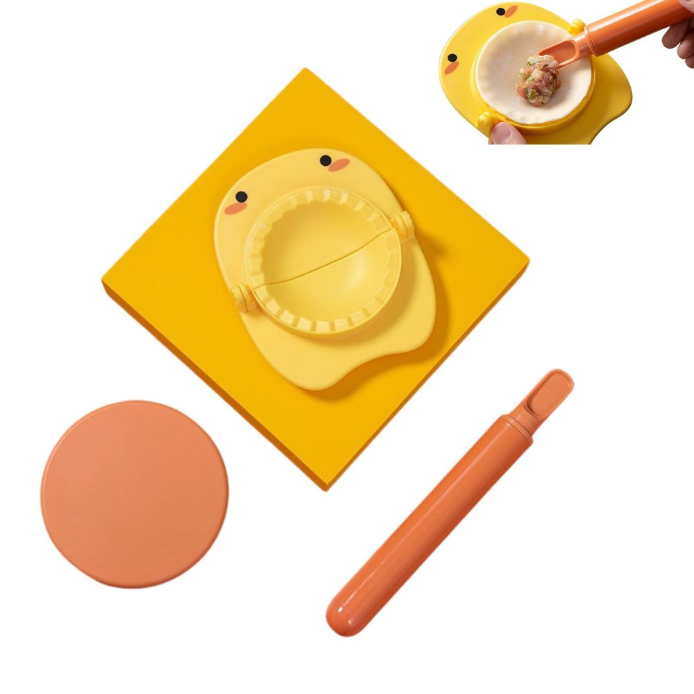 3 in 1 Dumpling Maker Press, Multifunction DIY Dumpling Mold, Pierogi Dough Press Mold, Kitchen Maker Press for Empanadas, Meat Pies, Potstickers