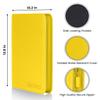 bindrz 9 Pocket Zipper Binder for 360 Sleeved Trading Cards - Side Loading Pockets Album - Archival Safe Material and Compatible with TCG MTG and Sports Collectibles (Yellow) view 2