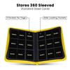 bindrz 9 Pocket Zipper Binder for 360 Sleeved Trading Cards - Side Loading Pockets Album - Archival Safe Material and Compatible with TCG MTG and Sports Collectibles (Yellow) view 3