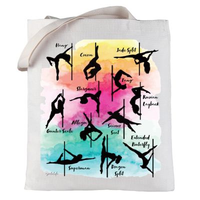 LEVLO Canvas Tote Bag Gift For Pole Dance Lover - Pole Dancing Merch