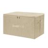 ANMINY Storage Bins with Zipper Lids 36 Qt Lidded Fabric Storage Boxes Baskets Cubes with Handles Collapsible Washable Cotton Linen Closet Shelf Clothes Organizer Containers - Beige, Large view 1
