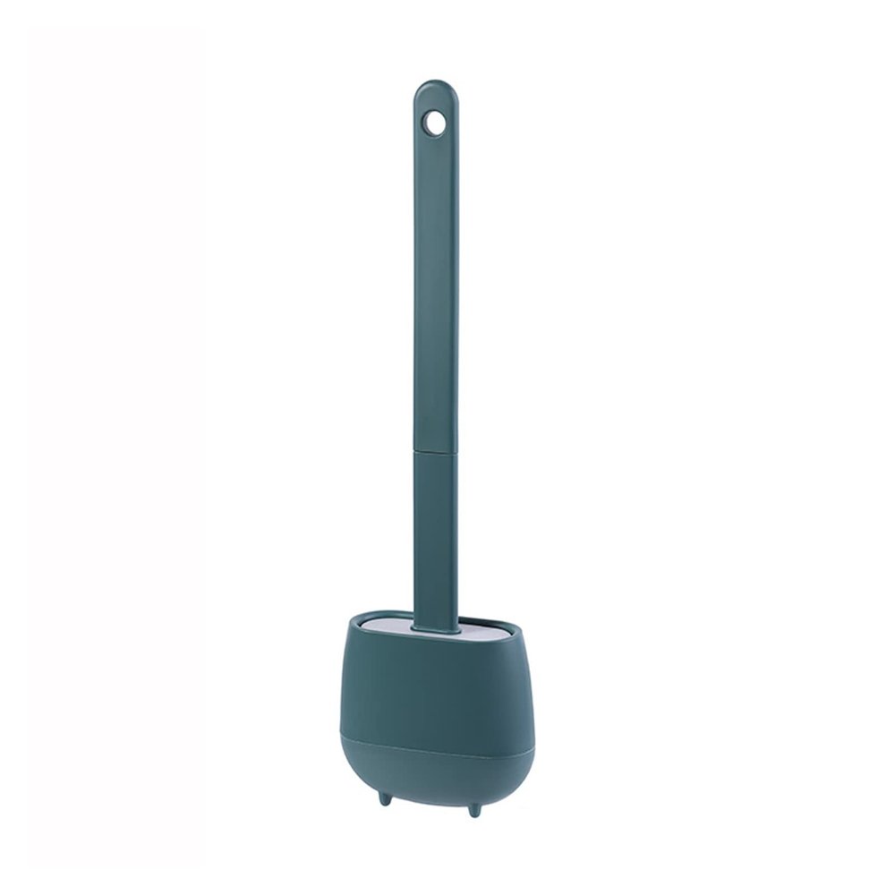 HASMI Toilet Brush Silicone Toilet Brush Household No Dead Corner Toilet Brush Toilet Base Cleaning Brush Cover Box Deep Cleaning (Color : Brass)