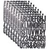 8 Sheets Letter Number Stickers, 2 Inch Vinyl Alphabet Stickers Black view 1