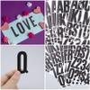 8 Sheets Letter Number Stickers, 2 Inch Vinyl Alphabet Stickers Black view 3