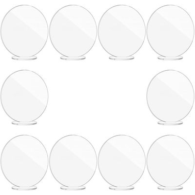 NUOBESTY 10pcs Blank Acrylic Place Cards for Wedding Seating Display Signs Holders for Events Parties and Decorations