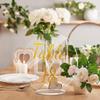 HOMSFOU 5sets Acrylic Place Cards for Weddings Round Blank Signs Base Clear Tabletop Display Stands for Reception Parties Events Reusable Cards view 2