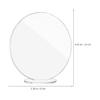 HOMSFOU 5sets Acrylic Place Cards for Weddings Round Blank Signs Base Clear Tabletop Display Stands for Reception Parties Events Reusable Cards view 3