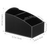 Hemoton Acrylic Coffee Condiment Organizer with 3 Slots Black Sugar Packet Holder for Coffee Station and Tea Bar Compact Tea Organizer for Countertop Storage view 2
