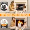 CADARA Magnetic Fireplace Draft Cover, Fireplace Blocker Blanket Stops Heat Loss, Adjustable Fire Place Draft Stopper Save Energy for Indoor Iron Frame 39" W x 32" H view 3