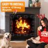 CADARA Magnetic Fireplace Draft Cover, Fireplace Blocker Blanket Stops Heat Loss, Adjustable Fire Place Draft Stopper Save Energy for Indoor Iron Frame 39" W x 32" H view 4