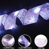 Christmas Ribbon Lights 1PC Pink White Silver Snowflake 32Ft x 2.4Inches with 100 LED Lights and 8 Lighting Modes USB Powered Fairy Lights for New Year Christmas Decorations (Pink) view 3