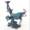 Dolphin and Sea Turtle Swimming on Coral Reef Ocean Figurine Coastal Tabletop Decor - Sea Life Sculpture Beach House Nautical Room Accent view 4