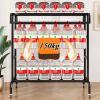 Garment Rack Heavy Duty On Wheels, Double Rod Clothing Garment Rack, Sturdy Metal Hanging Holder, Freestanding Closet Wardrobe System, for Dorm Bedroom Home Balcony view 3