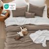 Bedsure Queen Comforter Set - 4 Pieces Pinch Pleat Bed Set, Brown Boho Bedding for All Season, 1 Soft Comforter, 2 Pillowcases, 1 Decorative Pillow view 3