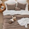 Bedsure Queen Comforter Set - 4 Pieces Pinch Pleat Bed Set, Brown Boho Bedding for All Season, 1 Soft Comforter, 2 Pillowcases, 1 Decorative Pillow view 4