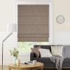 Hiifroy Corded Roman Blinds for Windows, Room Darkening Fabric Shades for Home Living Room Bedroom, Sand Brown, 46" W x 72" H view 2