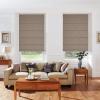 Hiifroy Corded Roman Blinds for Windows, Room Darkening Fabric Shades for Home Living Room Bedroom, Sand Brown, 46" W x 72" H view 3