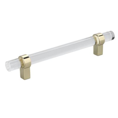 Zerodis Drawer Knob Practical Decorative Crystal Acrylic Handle for Cabinet Bookcase (Hole Pitch 96 Gold)