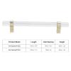Zerodis Drawer Knob Practical Decorative Crystal Acrylic Handle for Cabinet Bookcase (Hole Pitch 96 Gold) view 2