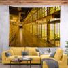 Loccor Prison Tapestry Alcatraz Island Prison Corridor Fence Scene Wall Hangings Cell Bars Murder Crime Wall Hangings Halloween Party Birthday Decoration Home Living Room Decor W178xH118 Inches view 3