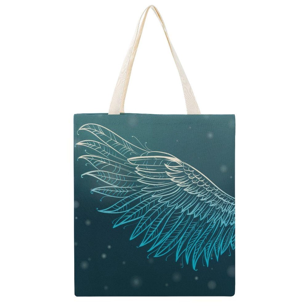 Angel Wings Canvas Tote Bag Personalized Grocery Bag Handbag Shopping Bag Present Bags for Gifts
