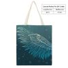 Angel Wings Canvas Tote Bag Personalized Grocery Bag Handbag Shopping Bag Present Bags for Gifts view 2