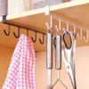6 Hooks Kitchen Cupboard Cabinet Hanging Rack Pantry Metal Storage Hanger Organizer for Mug Utility Cookware Kitchen Racks view 2