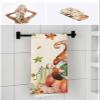 Anzona Thanksgiving 3 Piece Bath Towels Set, Fall Green Pumpkins Gnomes Maple Tree Leaves Soft & Absorbent Towel for Bathroom, Hotel (1 Bath Towel 30x60, 1 Hand Towel 16x28, 1 Washcloth 13x13) view 4
