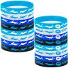 PIBIPAID 24PCS Swimming Silicone Wristband Party Favors -Swimming Rubber Wristband Party Supplies Decorations Swimming Action Sport Themed Birthday Party Favors view 1